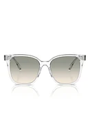 Tory Burch 53mm Gradient Square Sunglasses in Clear at Nordstrom