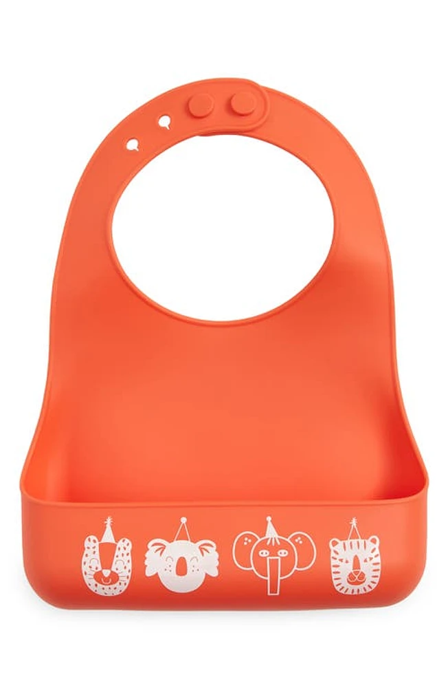 Bella Tunno Party Animals Little Bites Bib in Orange at Nordstrom