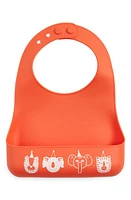 Bella Tunno Party Animals Little Bites Bib in Orange at Nordstrom