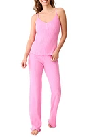 PJ Salvage Live Color Rib Pajamas Pink Rose at Nordstrom,