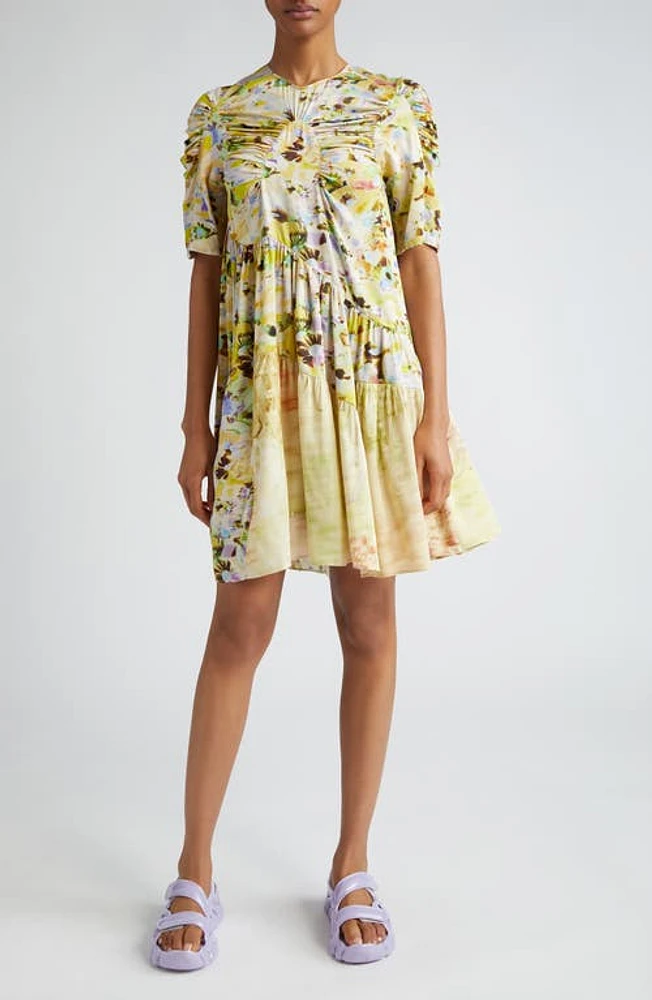 Collina Strada Arc Floral Short Sleeve Dress Puzzle Flower at Nordstrom,