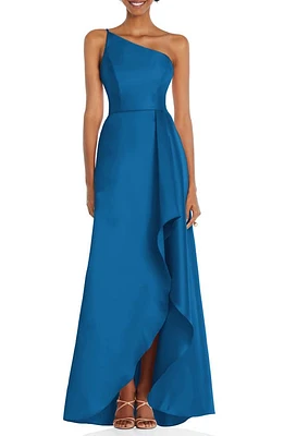 Alfred Sung One-Shoulder Satin Gown at Nordstrom,