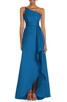 Alfred Sung One-Shoulder Satin Gown at Nordstrom,