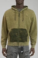 PRPS Redwood Colorblock Camo Cotton Zip-Up Hoodie at Nordstrom,