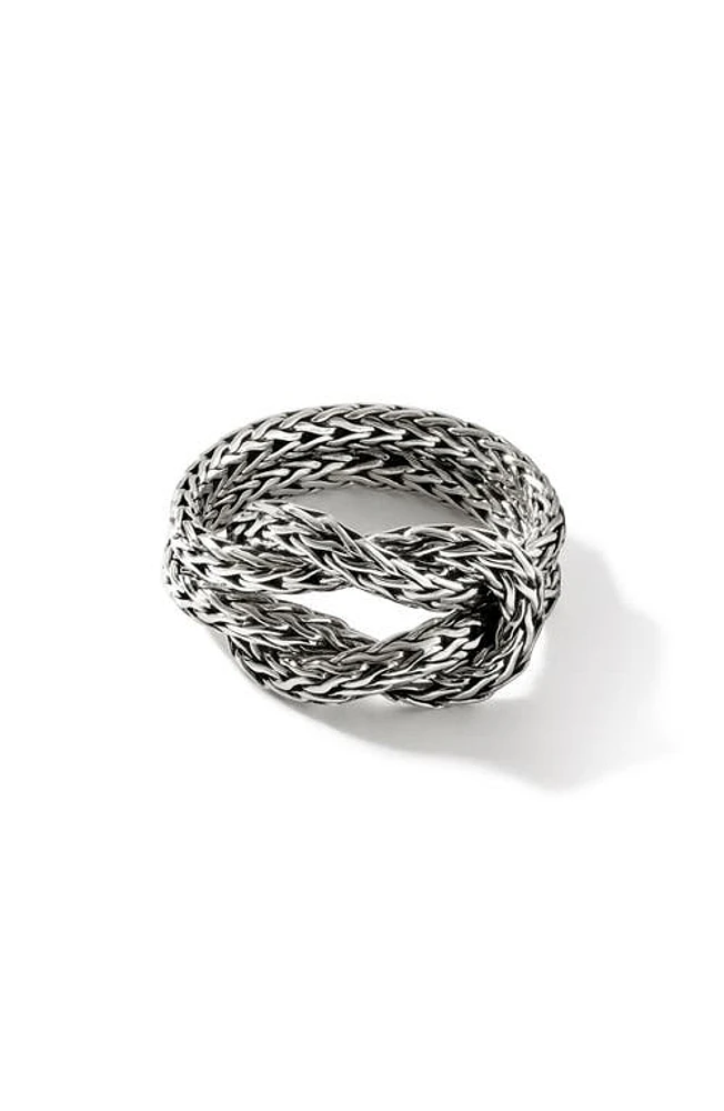 John Hardy Love Knot Chain Ring in Silver at Nordstrom