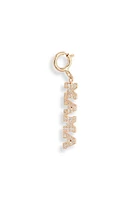 Zoë Chicco 14K Pavé Diamond Mama Charm in 14K Yg at Nordstrom