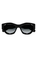 Chloé 53mm Gradient Cat Eye Sunglasses in Black at Nordstrom