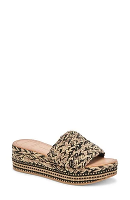 Dolce Vita Pazli Platform Slide Sandal Multi Raffia at Nordstrom,