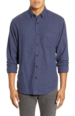 Rails Runson Slim Fit Flannel Button-Down Shirt Heather Blue at Nordstrom,