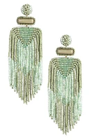 Deepa Gurnani Jody Fringe Drop Earrings in Olive at Nordstrom