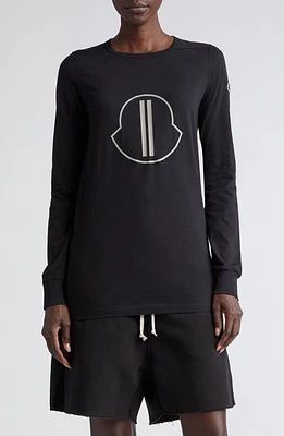 Rick Owens x Moncler Level Long Sleeve Graphic T-Shirt in Black at Nordstrom, Size X-Small