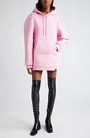 Courrèges Long Sleeve Hooded Sweatshirt Dress Candy Pink at Nordstrom,