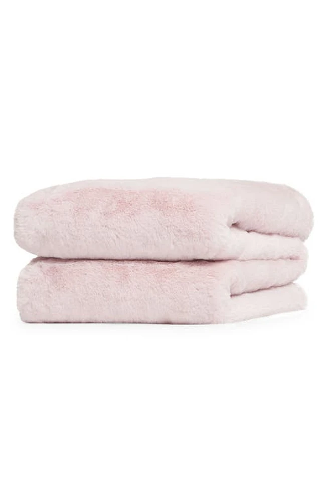 Apparis Little Brady Faux Fur Throw Blanket in Blush at Nordstrom