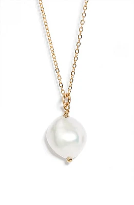 Set & Stones Adelle Keshi Pearl Necklace in Gold/Pearl at Nordstrom