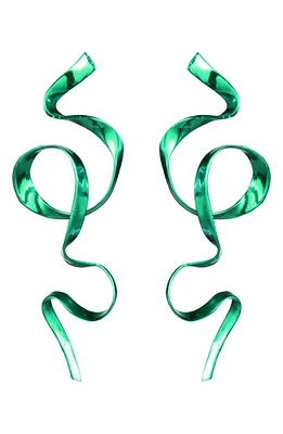 Sterling King Allegro Ribbon Drop Earrings in Emerald at Nordstrom