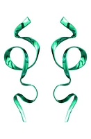 Sterling King Allegro Ribbon Drop Earrings in Emerald at Nordstrom