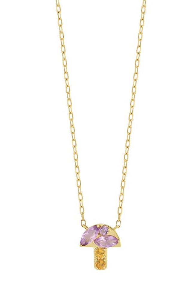 Bony Levy 14K Gold Amethyst & Citrine Pendant Necklace in 14K Yellow Gold at Nordstrom, Size 18