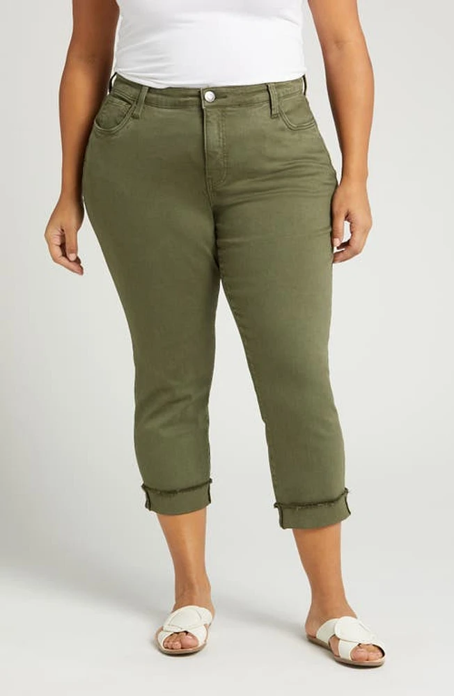 KUT from the Kloth Amy Frayed Crop Slim Straight Leg Jeans at Nordstrom,