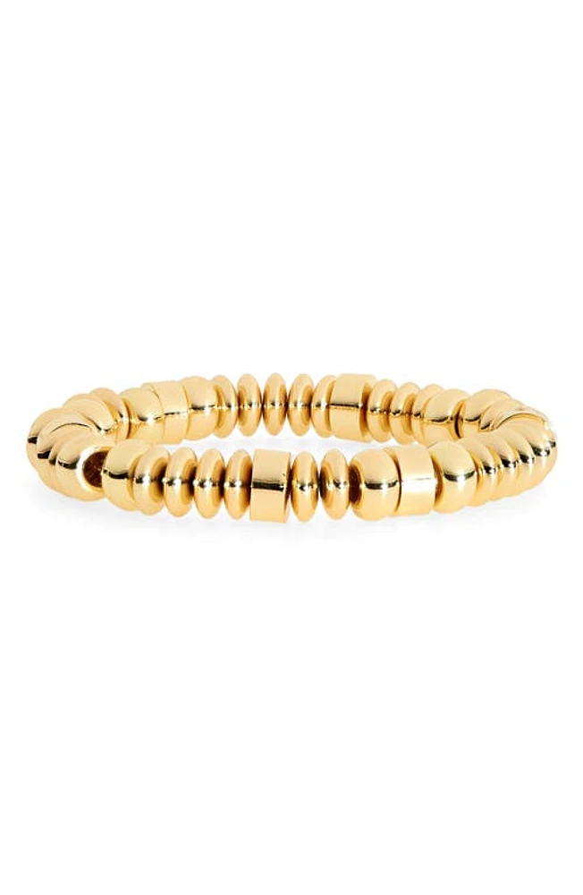 Nordstrom Disc Beaded Stretch Bracelet in Gold at Nordstrom