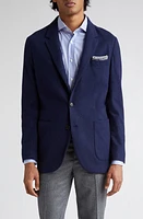 Brunello Cucinelli Cashmere Jersey Sport Coat Cobalt at Nordstrom, Us