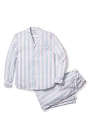 Petite Plume Stripe Cotton Pajamas Blue at Nordstrom,