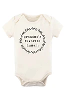 Tenth & Pine Grandma's Favorite Human Organic Cotton Bodysuit Natural at Nordstrom