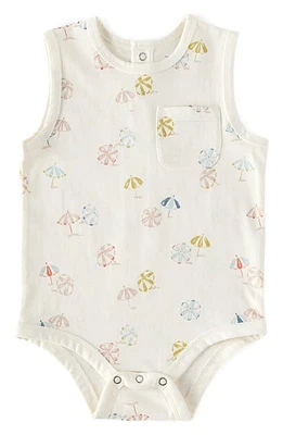 Pehr Organic Cotton Tank Bodysuit in Shade at Nordstrom, Size 6-12M