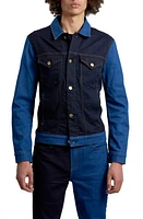 Monfrère Dean Two-Tone Denim Trucker Jacket Twilight at Nordstrom,