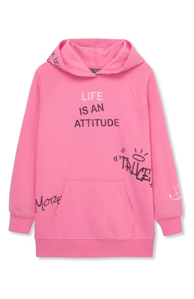 Truce Kids' Graphic Fleece Hoodie Pink at Nordstrom,