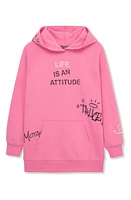 Truce Kids' Graphic Fleece Hoodie Pink at Nordstrom,