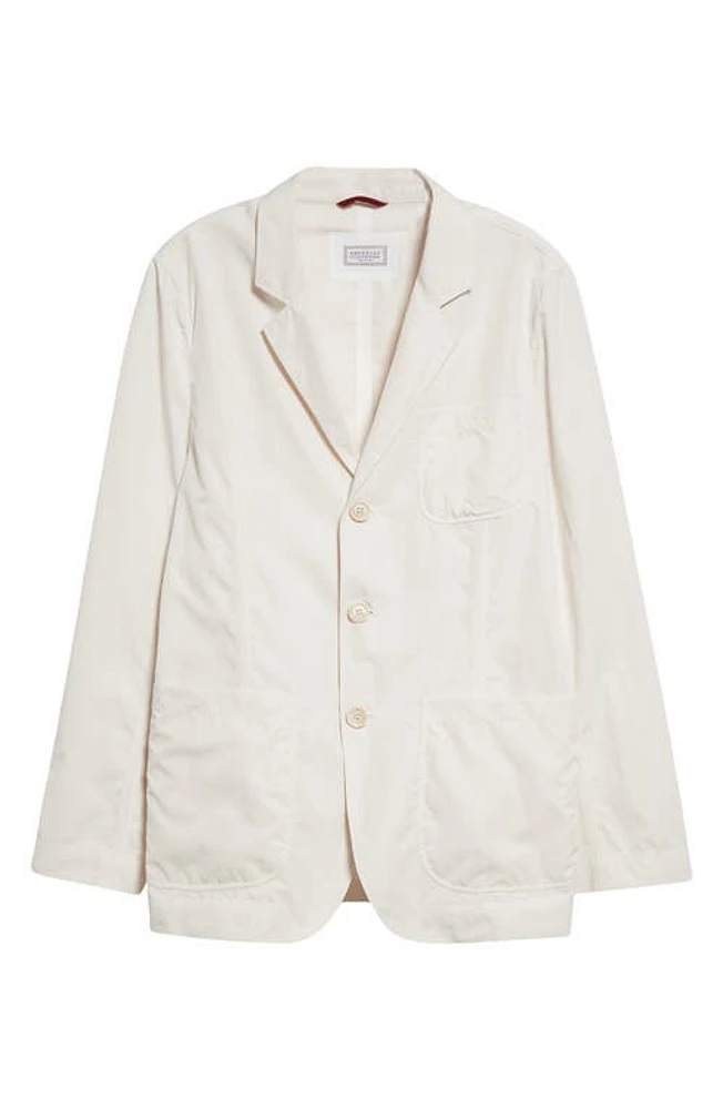 Brunello Cucinelli Water Resistant Blazer Czg89 Ivory at Nordstrom, Us