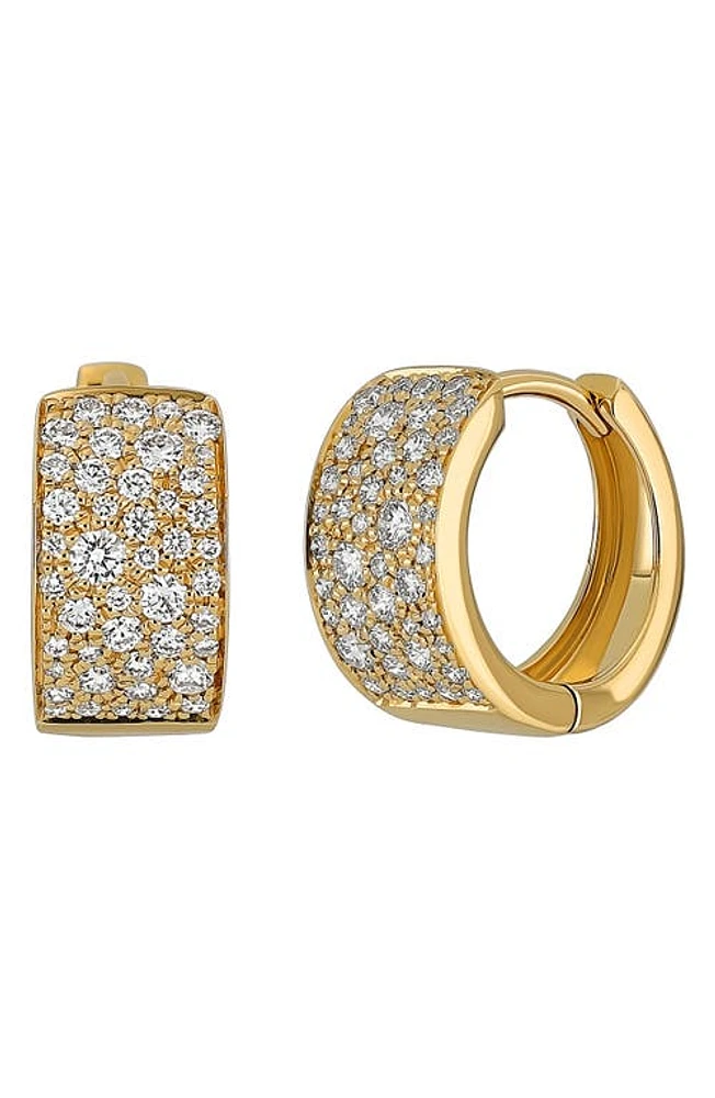 Bony Levy Mika Pavé Diamond Hoop Earrings in 18K Yellow Gold at Nordstrom