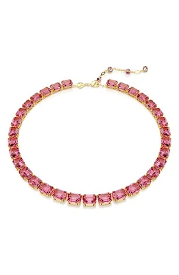 Swarovski Millenia Crystal Tennis Necklace in Pink at Nordstrom