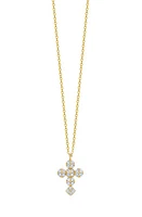 Bony Levy Maya Diamond Cross Pendant Necklace in 18K Yellow Gold at Nordstrom