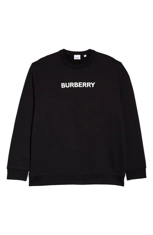 burberry Men's Burlow Logo Crewneck Sweatshirt Black at Nordstrom,