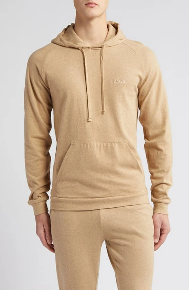 BOSS Relaxed Lounge Hoodie Medium Beige at