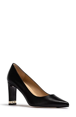 Jon Josef Perla Ram Pointed Toe Pump in Black Leather at Nordstrom, Size 11