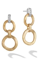 Marco Bicego Jaipur 18K Yellow Gold & Diamond Double Drop Earrings in Yellow-White at Nordstrom