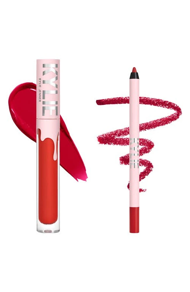 Kylie Cosmetics Velvet Lip Kit in 405 Red Velvet at Nordstrom