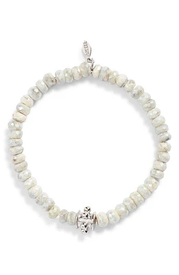 Anzie Bohème Beaded Stone Bracelet in White at Nordstrom, Size 7