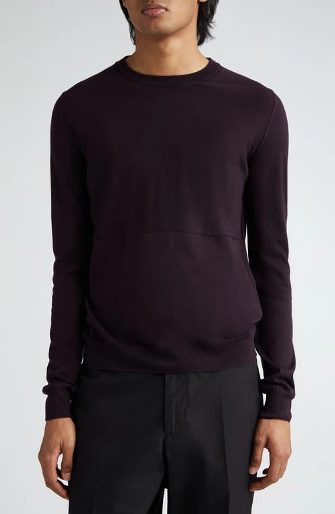 Jil Sander Extrafine Merino Wool Sweater Plum at Nordstrom, Us