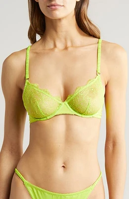 Love Stories Romeo Lace Underwire Bra Lime at Nordstrom,