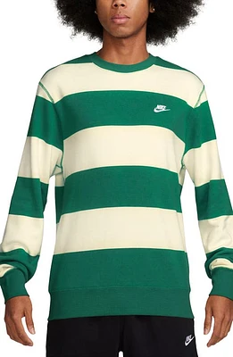 Nike Club Stripe French Terry Sweatshirt at Nordstrom,