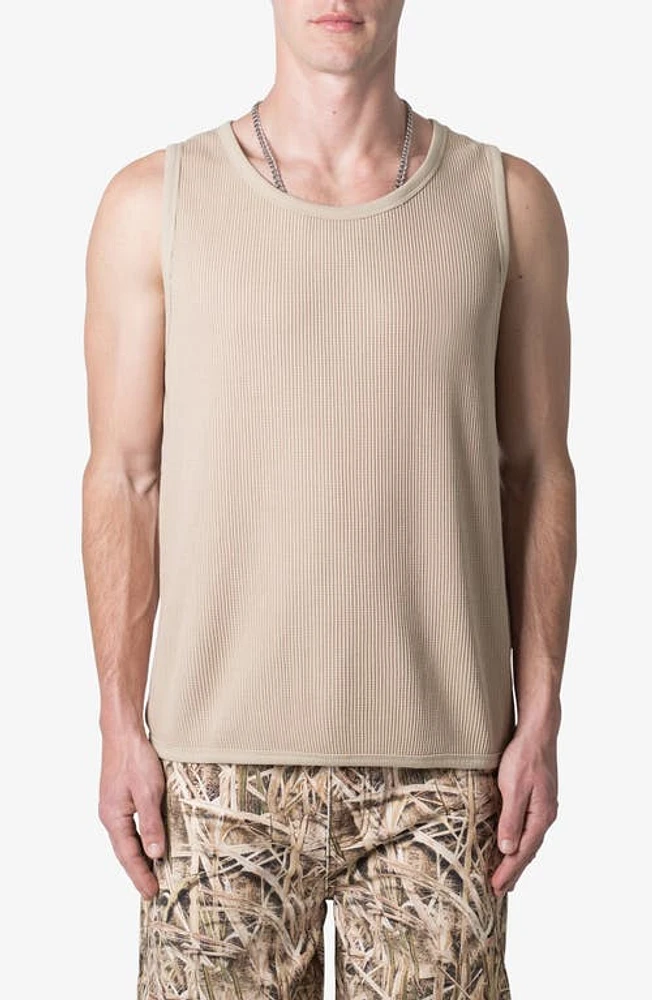 mnml Waffle Knit Tank Khaki at Nordstrom,