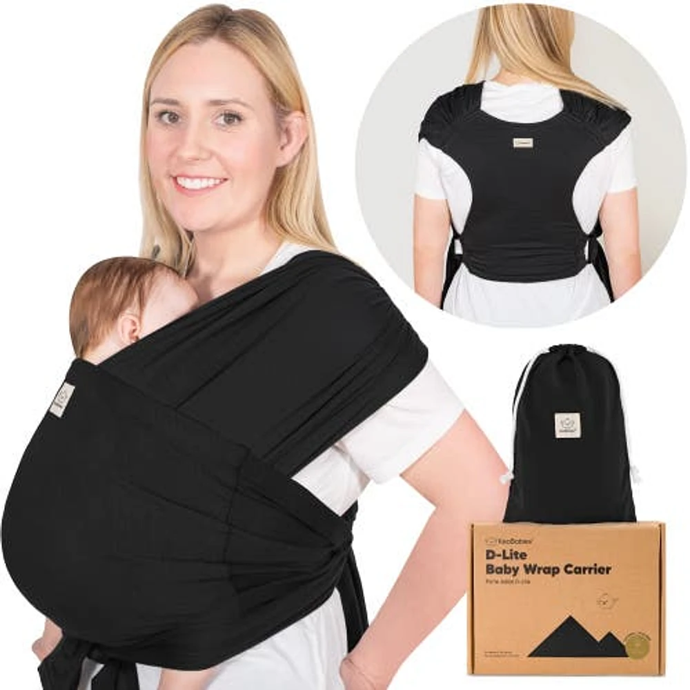 KeaBabies D-Lite Wrap Carrier in Trendy Black at Nordstrom