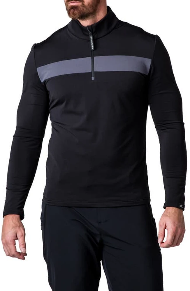 Capranea Rothorn Quarter Zip Midlayer Top Black at Nordstrom, Us