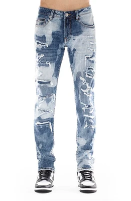 Cult of Individuality Rocker Ripped Bleached Slim Fit Jeans Poe at Nordstrom,