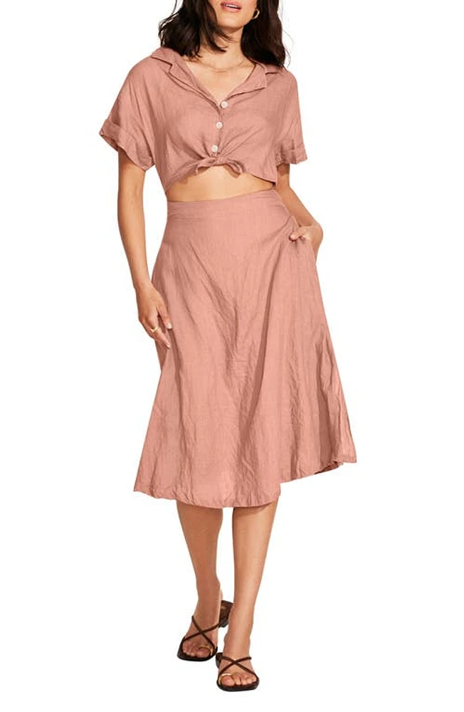 Vitamin A Playa Cutout Linen Cover-Up Dress Eco at Nordstrom,