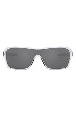 Oakley Turbine Rotor 128mm Polarized Shield Sunglasses in Clear at Nordstrom