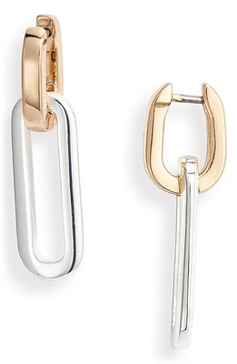 Jenny Bird Teenie Detachable Link Drop Huggie Hoop Earrings in Two-Tone at Nordstrom